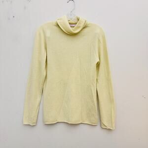 Calypso Yellow Cashmere Knit Turtleneck Women’s Size L